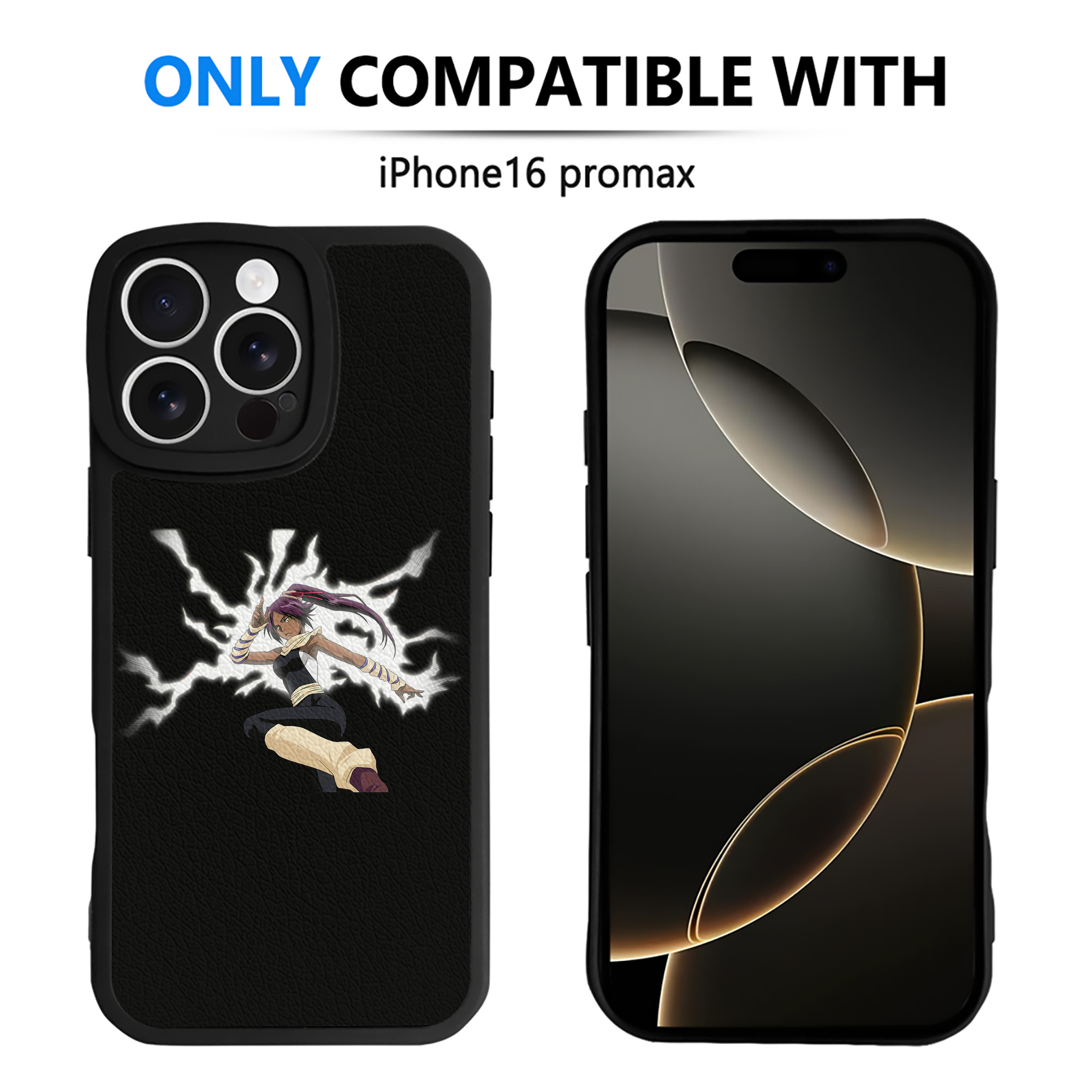 （画像用） ブリーチ 四楓院 夜一（しほういん よるいち） BLEACH Shihouin Yoruichi 【iPhone 16シリーズ対応】シリコンスマホケース（レザー調） 材質：シリコン